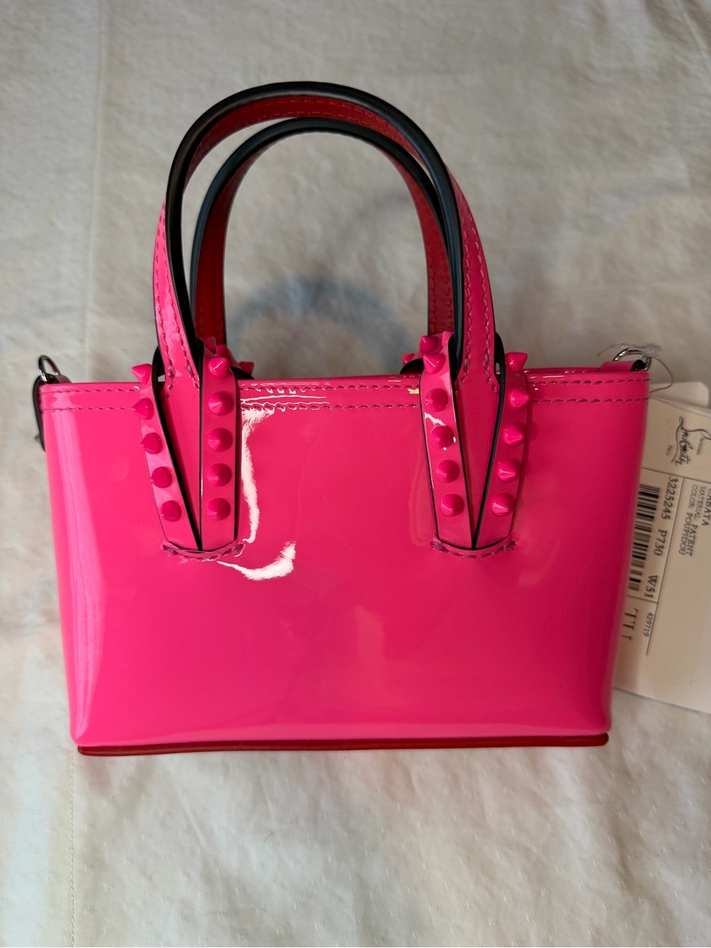Christian Louboutin Nano Cabata Patent Tote - Picture 3 of 13
